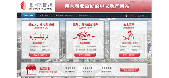 Australia chinese real estate web portal